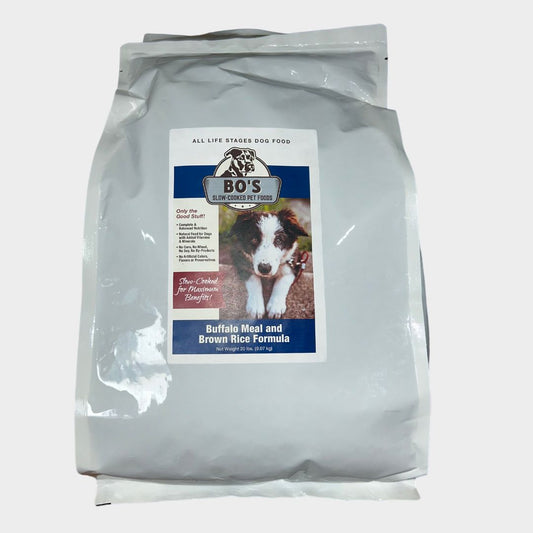 Bo's Slow Cooked Water Buffalo Meal and Brown Rice Formula All Life Stages Dog Food - Nickel City Pet Pantry